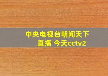 中央电视台朝闻天下直播 今天cctv2